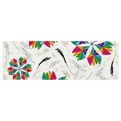 Illustration Colorful Flowers Floral Pattern Banner And Sign 9  X 3 