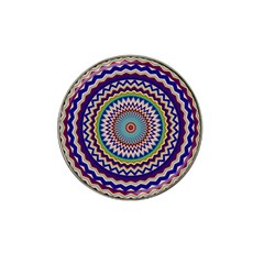 Illustration Kaleidoscope Geometric Circles Hat Clip Ball Marker (4 Pack) by Wegoenart