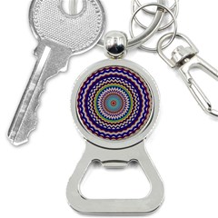 Illustration Kaleidoscope Geometric Circles Bottle Opener Key Chain by Wegoenart