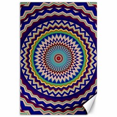 Illustration Kaleidoscope Geometric Circles Canvas 12  X 18  by Wegoenart