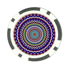 Illustration Kaleidoscope Geometric Circles Poker Chip Card Guard (10 Pack) by Wegoenart