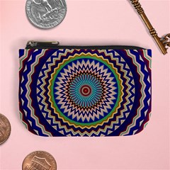 Illustration Kaleidoscope Geometric Circles Mini Coin Purse by Wegoenart