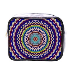 Illustration Kaleidoscope Geometric Circles Mini Toiletries Bag (one Side) by Wegoenart