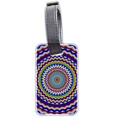 Illustration Kaleidoscope Geometric Circles Luggage Tag (two Sides) by Wegoenart