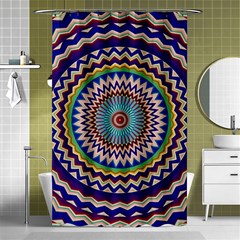 Illustration Kaleidoscope Geometric Circles Shower Curtain 48  X 72  (small)  by Wegoenart