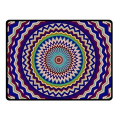 Illustration Kaleidoscope Geometric Circles Double Sided Fleece Blanket (small)  by Wegoenart