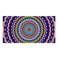 Illustration Kaleidoscope Geometric Circles Satin Shawl 45  X 80  by Wegoenart