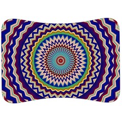 Illustration Kaleidoscope Geometric Circles Velour Seat Head Rest Cushion by Wegoenart