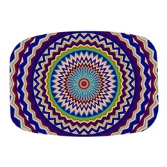 Illustration Kaleidoscope Geometric Circles Mini Square Pill Box by Wegoenart