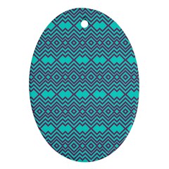 Chevron Zigzag Pattern Ornament (oval)