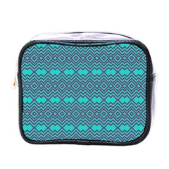 Chevron Zigzag Pattern Mini Toiletries Bag (one Side) by Wegoenart