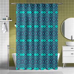 Chevron Zigzag Pattern Shower Curtain 48  X 72  (small)  by Wegoenart