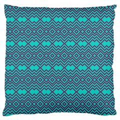 Chevron Zigzag Pattern Large Flano Cushion Case (one Side) by Wegoenart