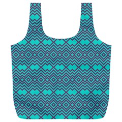 Chevron Zigzag Pattern Full Print Recycle Bag (xxxl) by Wegoenart