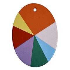 Colorful Paper Art Materials Ornament (oval) by Wegoenart