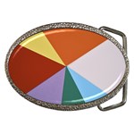 Colorful Paper Art Materials Belt Buckles Front