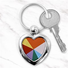 Colorful Paper Art Materials Key Chain (heart) by Wegoenart