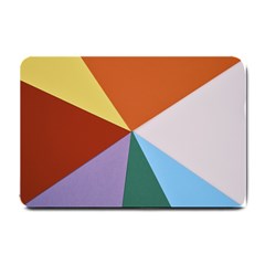 Colorful Paper Art Materials Small Doormat  by Wegoenart