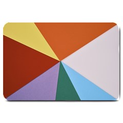 Colorful Paper Art Materials Large Doormat  by Wegoenart