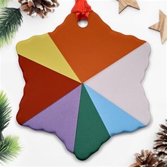 Colorful Paper Art Materials Snowflake Ornament (two Sides) by Wegoenart