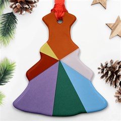 Colorful Paper Art Materials Christmas Tree Ornament (two Sides) by Wegoenart