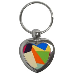 Illustration Colored Paper Abstract Background Key Chain (heart) by Wegoenart