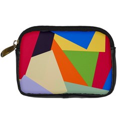 Illustration Colored Paper Abstract Background Digital Camera Leather Case by Wegoenart