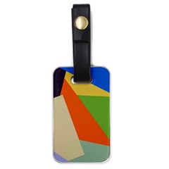 Illustration Colored Paper Abstract Background Luggage Tag (one Side) by Wegoenart