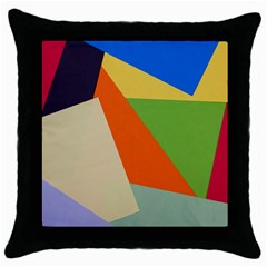 Illustration Colored Paper Abstract Background Throw Pillow Case (black) by Wegoenart