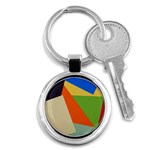 Illustration Colored Paper Abstract Background Key Chain (Round) Front