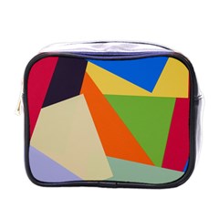 Illustration Colored Paper Abstract Background Mini Toiletries Bag (one Side) by Wegoenart