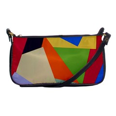 Illustration Colored Paper Abstract Background Shoulder Clutch Bag by Wegoenart