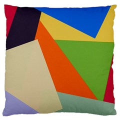 Illustration Colored Paper Abstract Background Large Flano Cushion Case (one Side) by Wegoenart