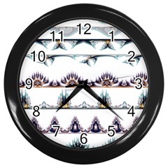 Illustrations Geometric Art Dividers Borders Wall Clock (black) by Wegoenart