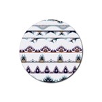 Illustrations Geometric Art Dividers Borders Rubber Round Coaster (4 pack) Front