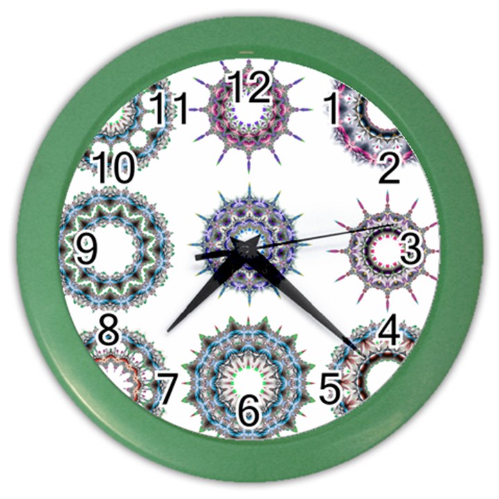 Illustration Pattern Geometric Art Dividers Digital Art Color Wall Clock