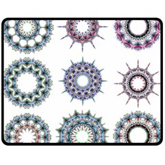 Illustration Pattern Geometric Art Dividers Digital Art Fleece Blanket (medium)  by Wegoenart