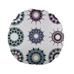 Illustration Pattern Geometric Art Dividers Digital Art Standard 15  Premium Round Cushions Front