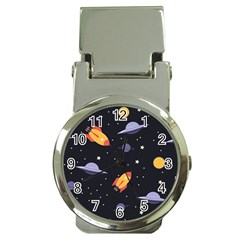 Cosmos Rocket Spaceships Ufo Money Clip Watches by Wegoenart