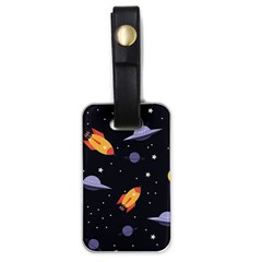 Cosmos Rocket Spaceships Ufo Luggage Tag (one Side) by Wegoenart