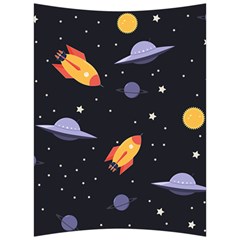 Cosmos Rocket Spaceships Ufo Back Support Cushion by Wegoenart