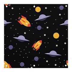 Cosmos Rocket Spaceships Ufo Banner And Sign 3  X 3  by Wegoenart