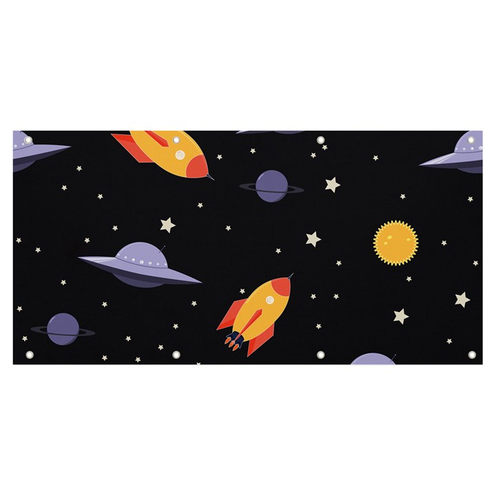 Cosmos Rocket Spaceships Ufo Banner and Sign 8  x 4 