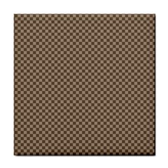 Brown Square Squares Template Background Diamond Pattern Tile Coaster by Wegoenart