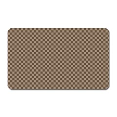 Brown Square Squares Template Background Diamond Pattern Magnet (rectangular) by Wegoenart