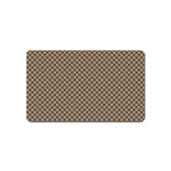 Brown Square Squares Template Background Diamond Pattern Magnet (name Card) by Wegoenart