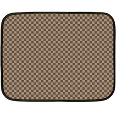 Brown Square Squares Template Background Diamond Pattern Double Sided Fleece Blanket (mini)  by Wegoenart