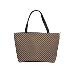 Brown Square Squares Template Background Diamond Pattern Classic Shoulder Handbag by Wegoenart