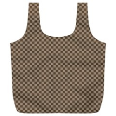 Brown Square Squares Template Background Diamond Pattern Full Print Recycle Bag (xl) by Wegoenart