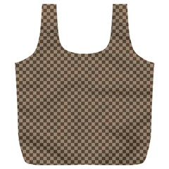 Brown Square Squares Template Background Diamond Pattern Full Print Recycle Bag (xxl)